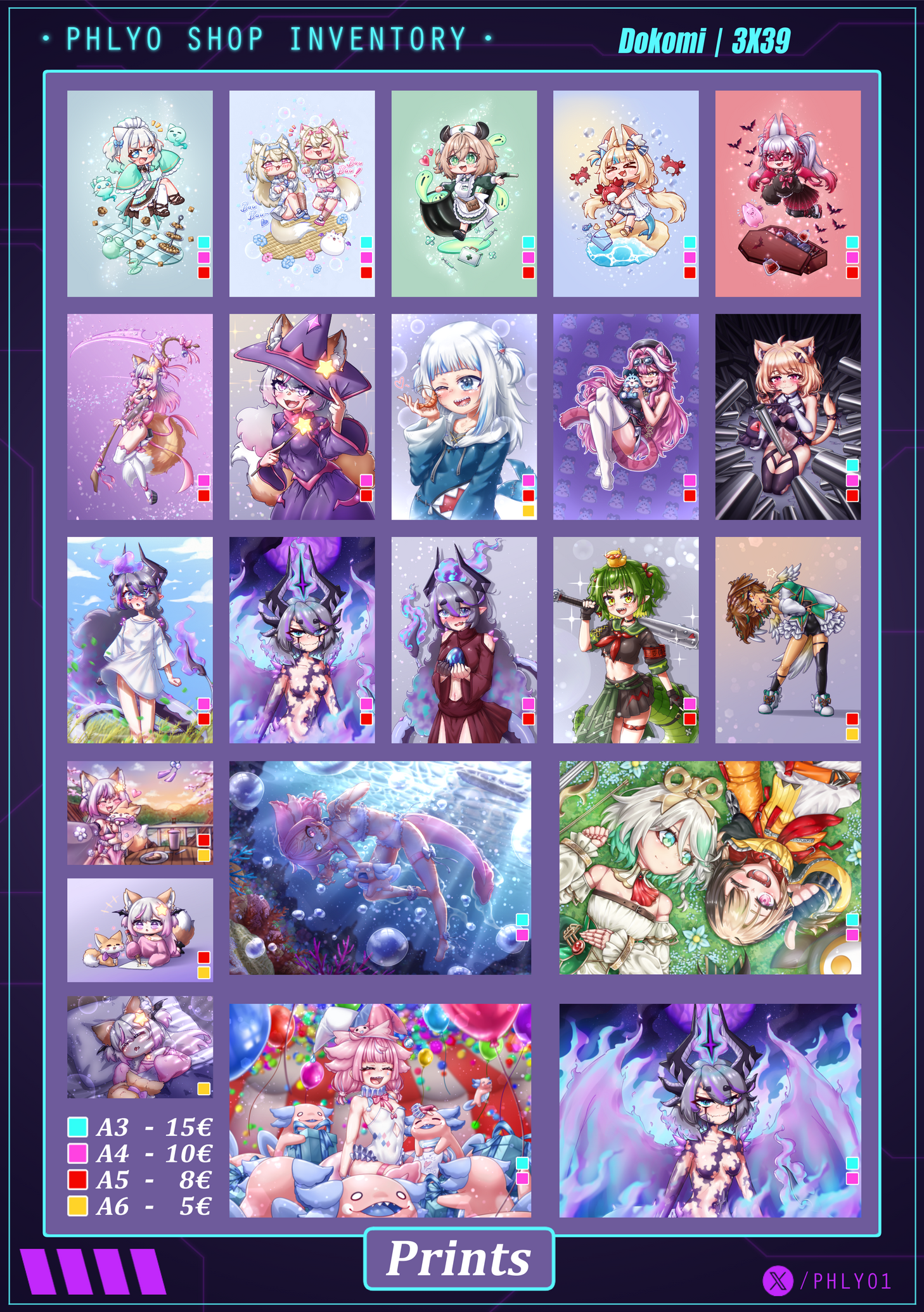 Shop Inventory - Prints A3, A4, A5, A6 Shop Inventory - Prints A3, A4, A5, A6